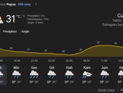Cuaca Papua Besok: Mamberamo Raya Diprediksi Hujan Sedang Dini Hari